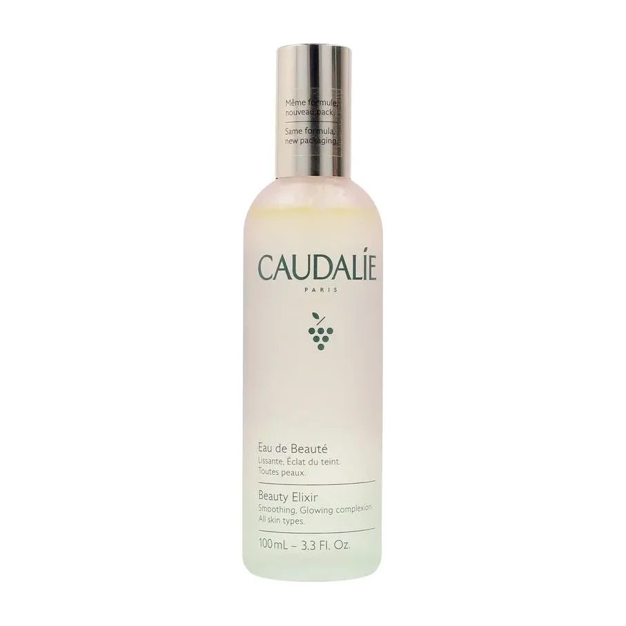 Caudalie Beauty Elixir blue glass spray bottle