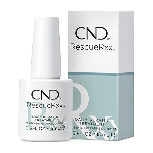 CND RescueRXx daily keratin nail treatment bottle with carton