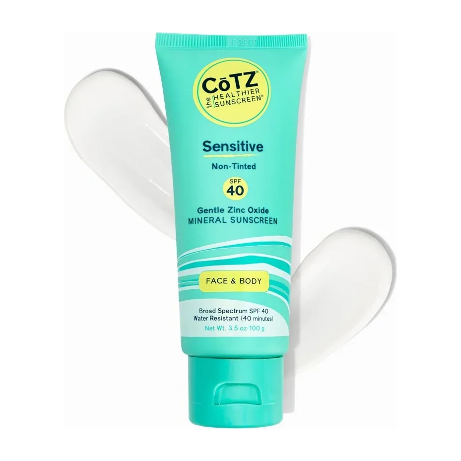 Cotz Sensitive SPF 40 Mineral Sunscreen 100g white squeeze tube