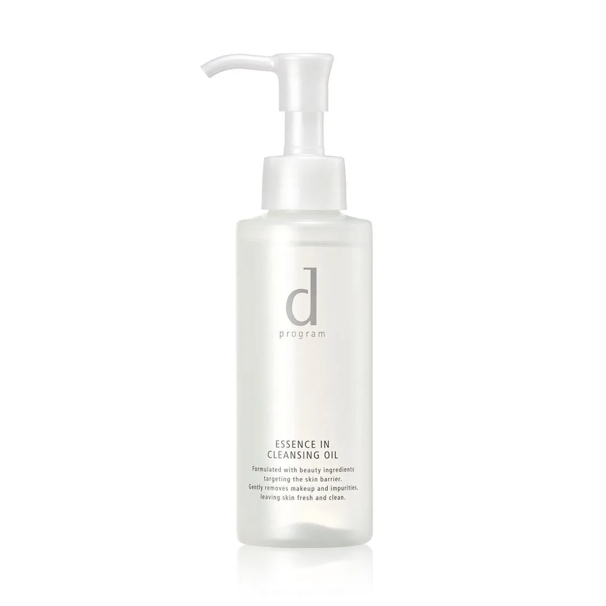 d program Essence In Cleansing Oil 120ml pale pink pump bottle