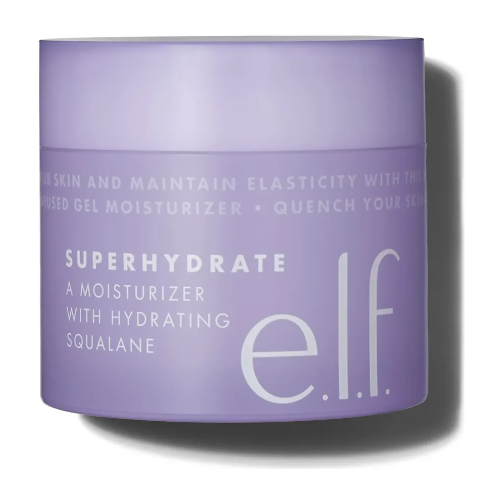 e.l.f. Skin SuperHydrate Moisturizer clear gel in a plastic jar