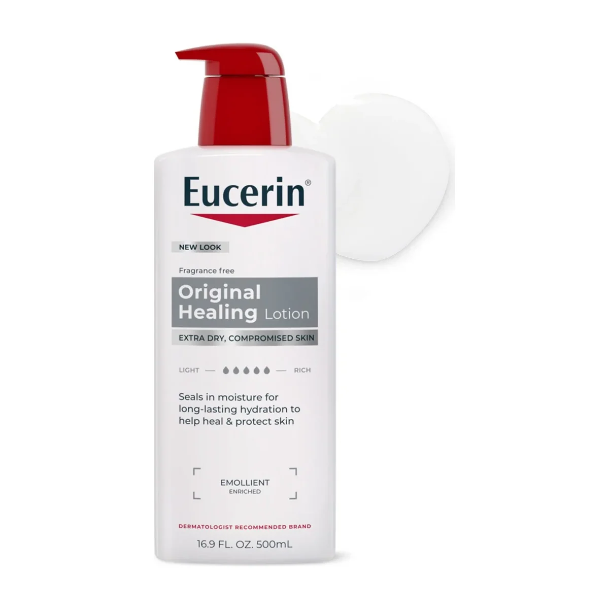 Eucerin Original Healing Lotion in white pump bottle