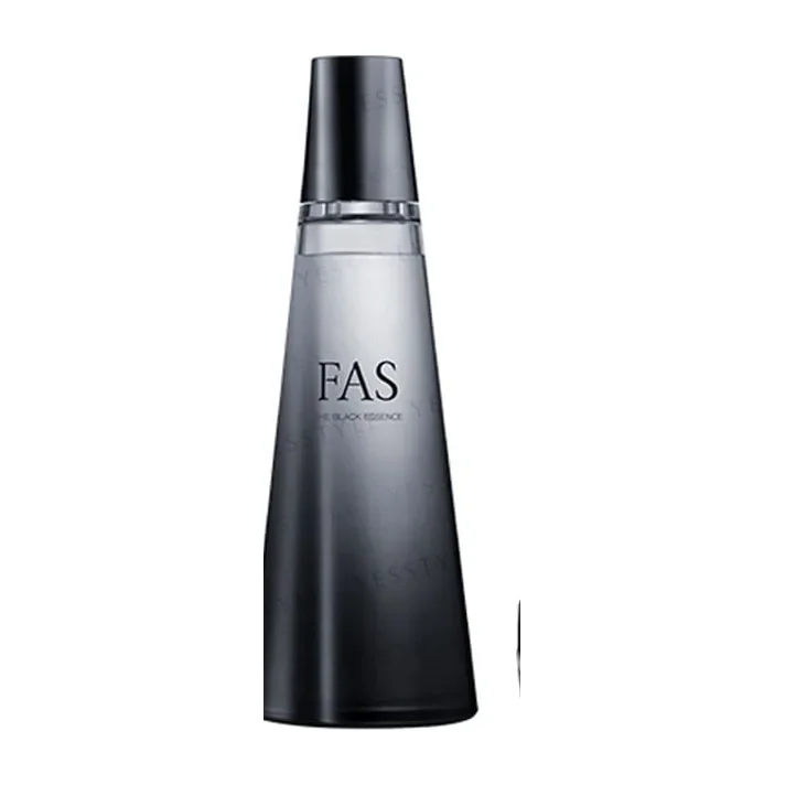 FAS The Black Essence in a tapered black glass bottle