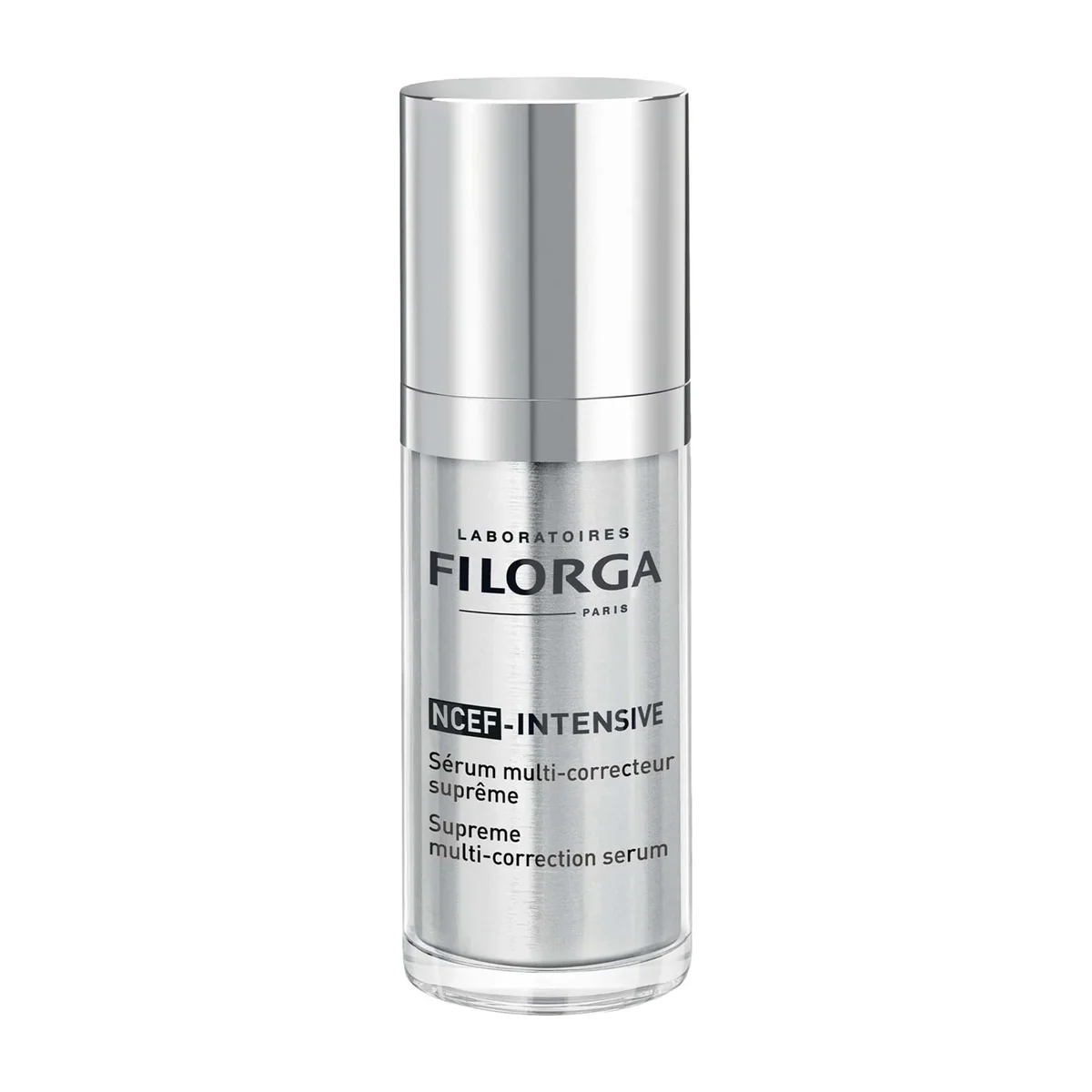 Filorga NCEF-Intensive Serum airless pump bottle on white background