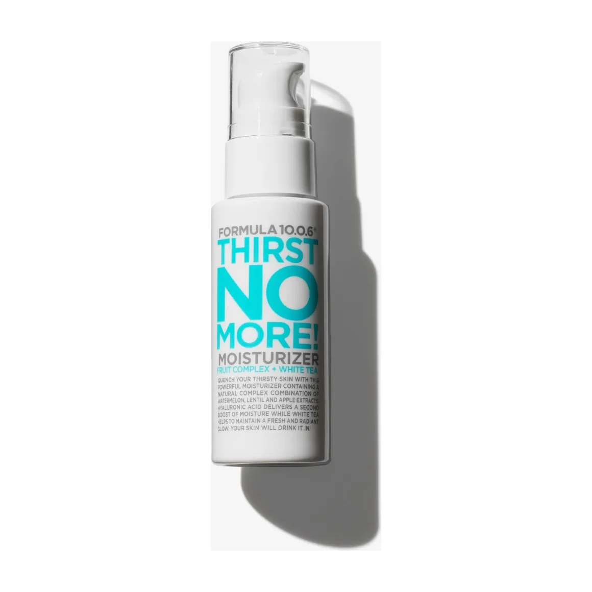 Formula 10.0.6 Thirst No More! Moisturizer tube on white background