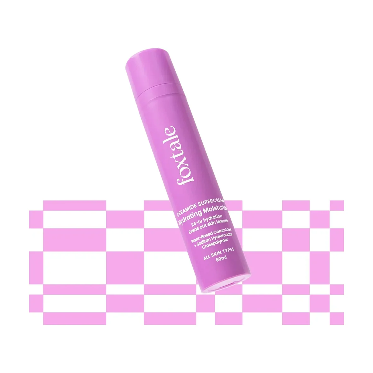 Foxtale Ceramide Moisturizer, a silky barrier cream with a complete ceramide-cholesterol set and cross-linked hyaluronic acid