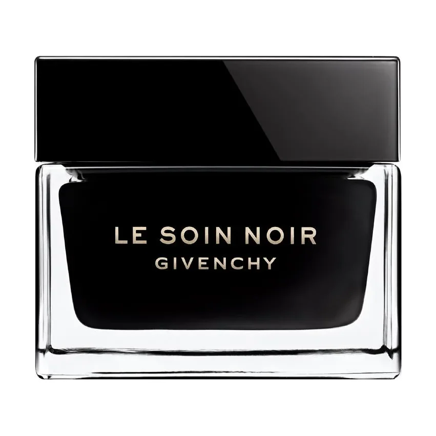 Givenchy Le Soin Noir Crème jar, an ultra-luxury rich anti-aging moisturizer with Black Sap algae extract