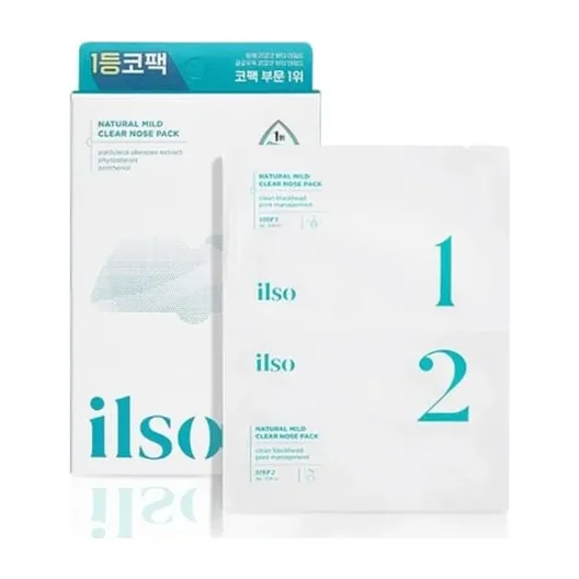 Ilso Natural Mild Clear Nose Patch box with 5 individual bio-cellulose patch sachets