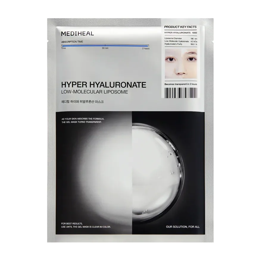 Mediheal Hyper Hyaluronate Mask Korean hydrating hyaluronic acid gel sheet mask