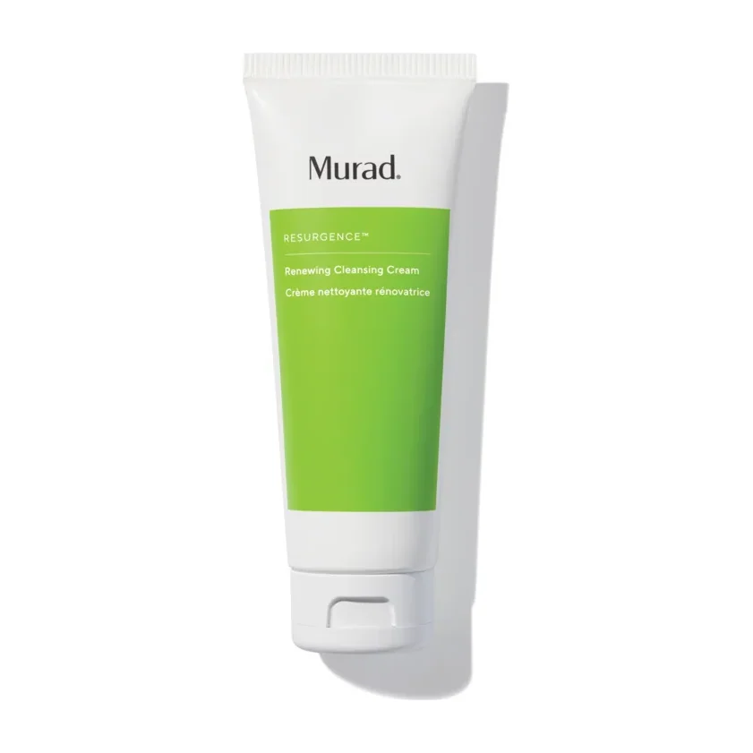 Murad Renewing Cleansing Cream white 150 ml squeeze tube with green Resurgence panel and flip cap on white