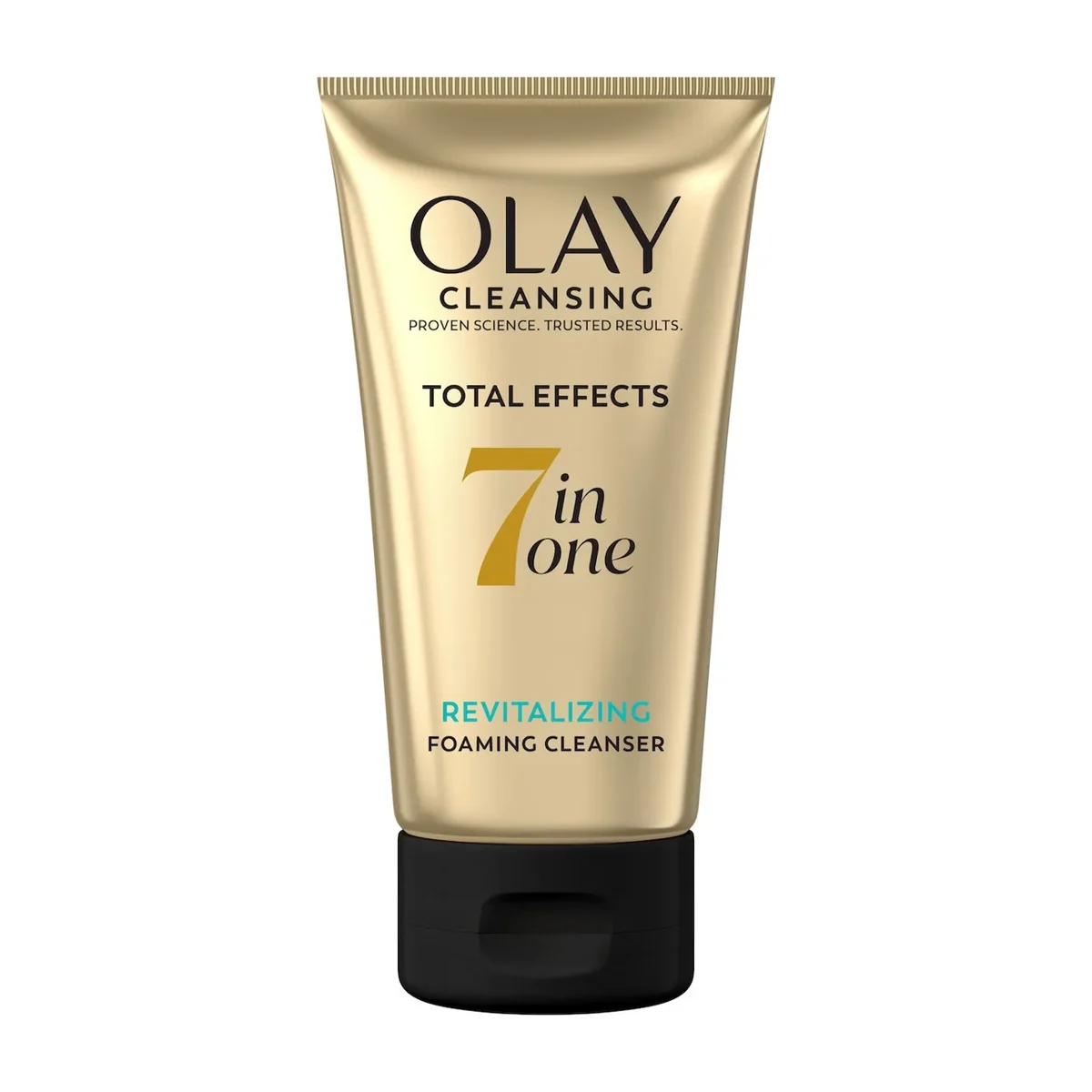 Olay Total Effects Revitalizing Foaming Face Cleanser tube on white background