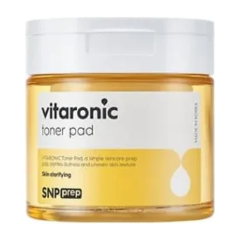 SNP PREP Vitaronic Toner Pad translucent orange tub with white lid